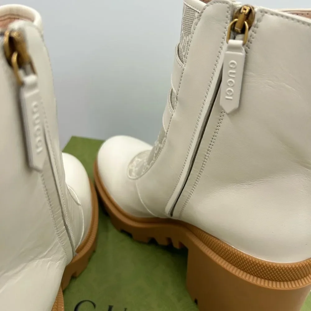 Women’s Gucci, GG Supreme lug sole  combat boots size 42 made in Italy - Picture 9 of 10